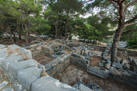 Priene ancient city ruins, SÃ¶ke, Aydin, Turkey.の写真素材