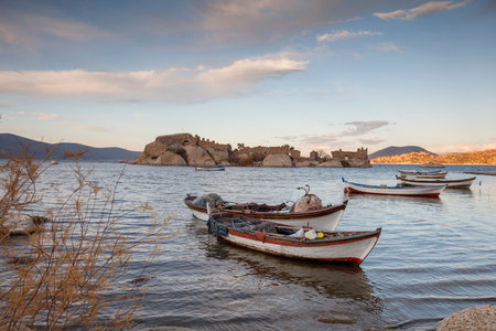 Bafa Lake Natural Park view in Turkeyの写真素材