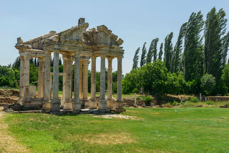 Aphrodisias Ancient city. (Aphrodisias). The common name of many ancient cities dedicated to the goddess Aphrodite. The most famous of cities called Aphrodisias. Karacasu - Aydin, TURKEYの写真素材