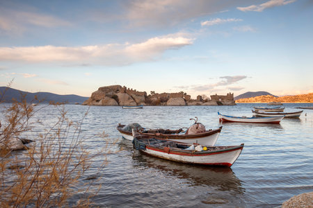 Bafa Lake Natural Park view in Turkeyの写真素材