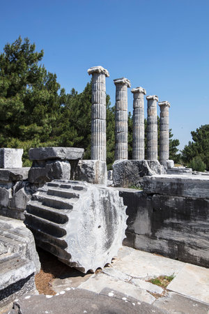 Priene ancient city ruins, SÃ¶ke, Aydin, Turkey.の写真素材