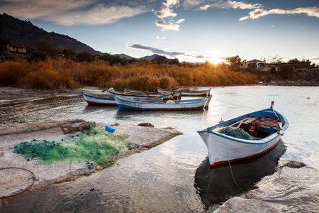 Bafa Lake Natural Park view in Turkeyの写真素材