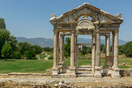 Aphrodisias Ancient city. (Aphrodisias). The common name of many ancient cities dedicated to the goddess Aphrodite. The most famous of cities called Aphrodisias. Karacasu - Aydin, TURKEYの写真素材