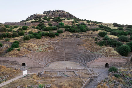 Assos Ancient City Drone shooting, Assos Behramkale, Canakkale Turkeyの写真素材