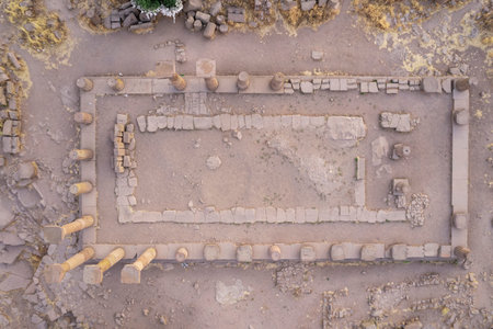 Assos Ancient City Drone shooting, Assos Behramkale, Canakkale Turkeyの写真素材