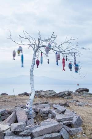 100 year old lighthouse located in Sivrice, SokakaÄzÄ± cove.の写真素材