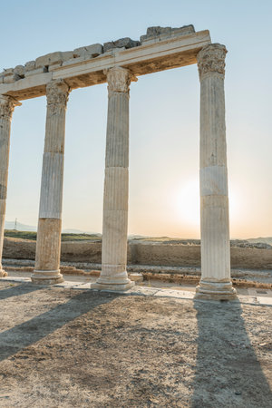 The Trajan Nymphaeum view in Laodicea Ancient City of Turkeyの写真素材