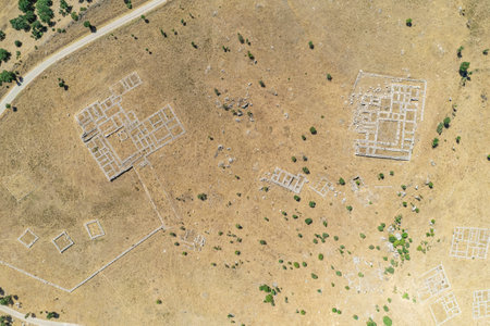 General view of Hattusa was the capital of the Hittite Empire in the late Bronze Age. Its ruins lie near modern Bogazkale. Corum, Turkey.の写真素材