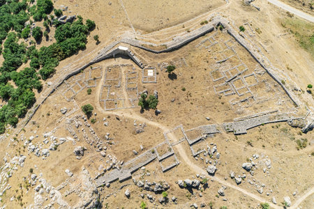 General view of Hattusa was the capital of the Hittite Empire in the late Bronze Age. Its ruins lie near modern Bogazkale. Corum, Turkey.の写真素材