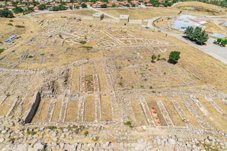 General view of Hattusa was the capital of the Hittite Empire in the late Bronze Age. Its ruins lie near modern Bogazkale. Corum, Turkey.の写真素材