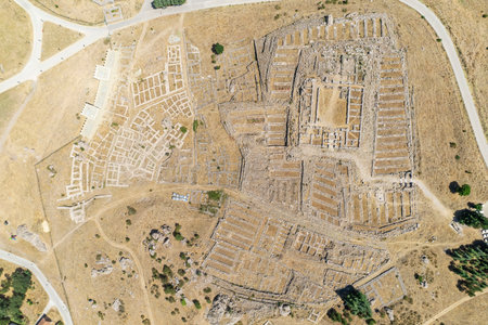 General view of Hattusa was the capital of the Hittite Empire in the late Bronze Age. Its ruins lie near modern Bogazkale. Corum, Turkey.の写真素材