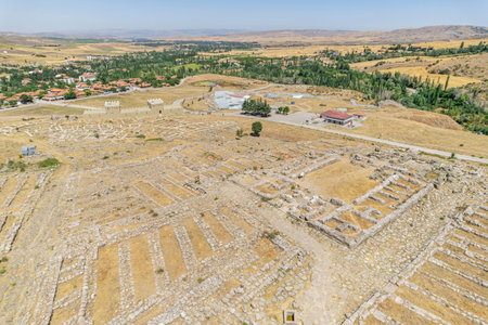 General view of Hattusa was the capital of the Hittite Empire in the late Bronze Age. Its ruins lie...