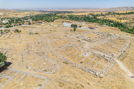 General view of Hattusa was the capital of the Hittite Empire in the late Bronze Age. Its ruins lie near modern Bogazkale. Corum, Turkey.の写真素材