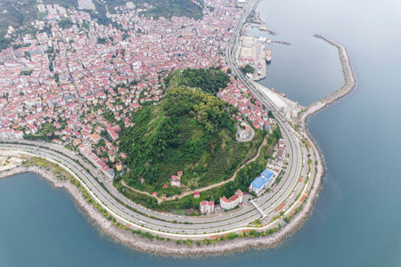 Giresun city view from Northern Turkey aka Black Sea region of Turkey