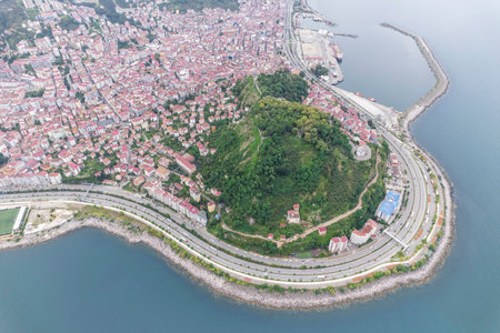 Giresun city view from Northern Turkey aka Black Sea region of Turkeyの写真素材