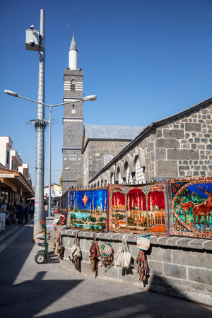 View of the Grand Mosque (Ulu Cami), the center of Diyarbakirの写真素材