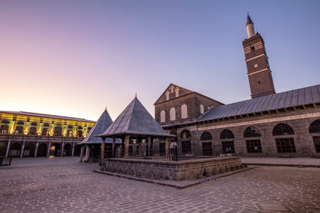 View of the Grand Mosque (Ulu Cami), the center of Diyarbakirの写真素材