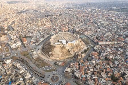 Gaziantep castle after the earthquake. Turkeyの写真素材