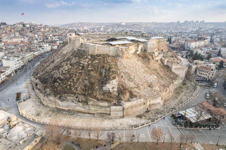 Gaziantep castle after the earthquake. Turkeyの写真素材