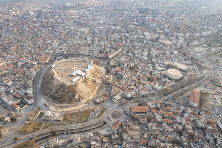 Gaziantep castle after the earthquake. Turkeyの写真素材