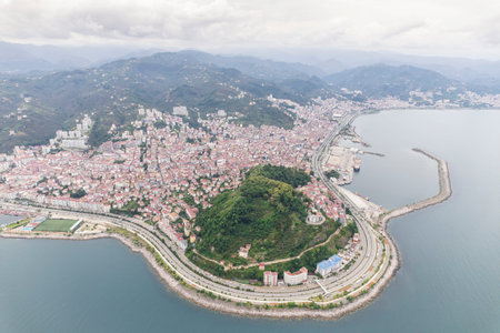 Giresun city view from Northern Turkey aka Black Sea region of Turkey