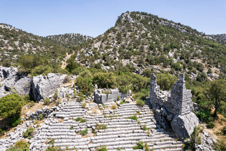 Adada is an ancient city and archaeological site in ancient Pisidia, located in Isparta,Turkey.の写真素材