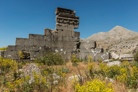 Sagalassos Ancient City. View of the surviving ruins of the Roman building in the ancient city of Sagalassos in Turkey's Burdur province.の写真素材