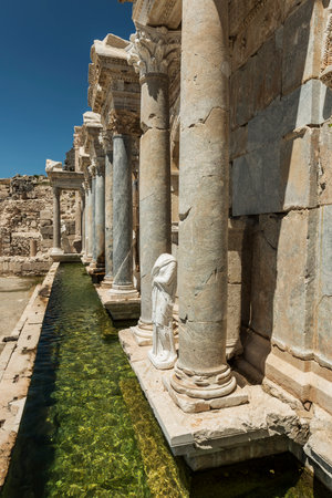 Sagalassos Ancient City. View of the surviving ruins of the Roman building in the ancient city of Sagalassos in Turkey's Burdur province.の写真素材