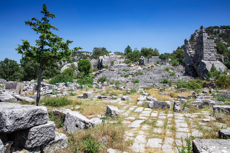 Adada is an ancient city and archaeological site in ancient Pisidia, located in Isparta,Turkey.の写真素材
