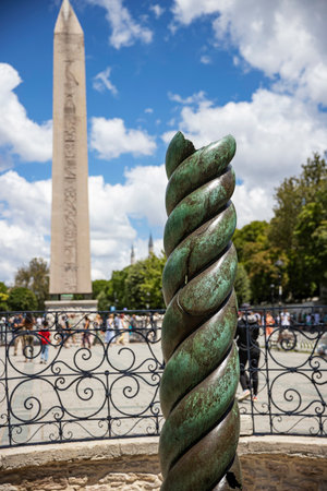 Obelisk of Theodosius from Istanbul, Turkey. high quality photoの写真素材