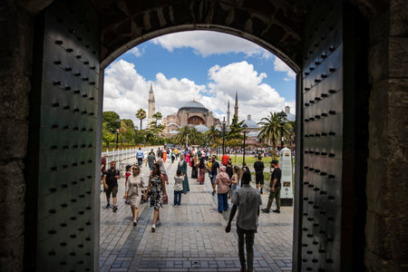 Hagia Sophia / Hagia Sophia. Hagia Sophia is the famous historical building of Istanbul. Turkey.の写真素材