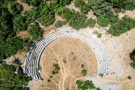 Adada is an ancient city and archaeological site in ancient Pisidia, located in Isparta, Turkey.の写真素材