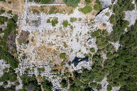 Adada is an ancient city and archaeological site in ancient Pisidia, located in Isparta, Turkey.の写真素材