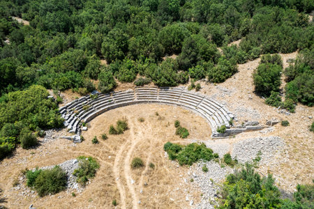 Adada is an ancient city and archaeological site in ancient Pisidia, located in Isparta, Turkey.の写真素材