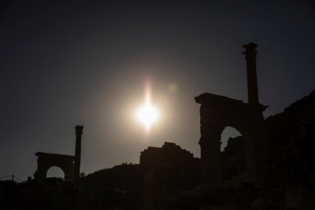 Sagalassos Ancient City. View of the surviving ruins of the Roman building in the ancient city of Sagalassos in Turkey's Burdur province.の写真素材