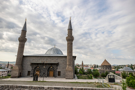 Eastern Anatolia, Turkey. Cityscape of the Kars town in Kars provinceの写真素材