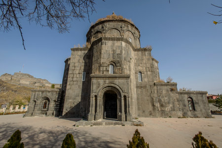 Eastern Anatolia, Turkey. Cityscape of the Kars town in Kars provinceの写真素材