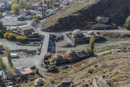 Eastern Anatolia, Turkey. Cityscape of the Kars town in Kars provinceの写真素材