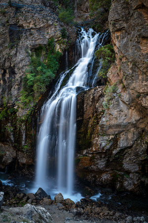 Located in Aladaglar National Park, it is Turkey's largest waterfall. KapuzbaÅÄ± waterfalls.の写真素材