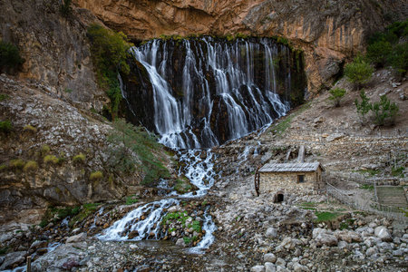 Located in Aladaglar National Park, it is Turkey's largest waterfall. KapuzbaÅÄ± waterfalls.の写真素材