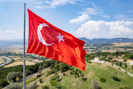 Dumlupinar Martyrdom in Dumlupinar, Kutahya, Turkey.の写真素材