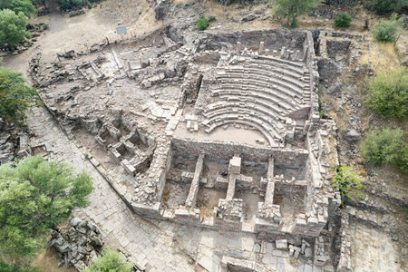 Aigai Ancient City ruins, the city is one of the 12 Aiol cities in Western Anatolia.