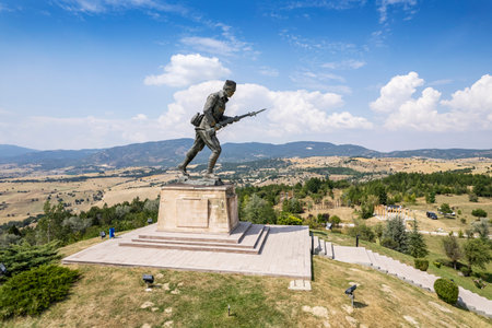 Dumlupinar Martyrdom in Dumlupinar, Kutahya, Turkey.の写真素材