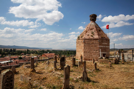 Himmet Baba Dome view,Seljuk Period,Phrygian valleyの写真素材