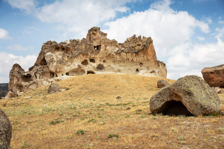 A view from Asar Castle in the Phrygian Valley in Doger, Afyonkarahisar, Turkey.