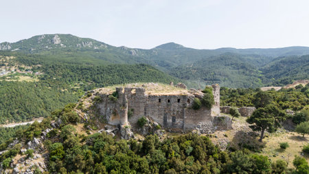 Yogurtcu Castle, Manisa - Turkeyの写真素材