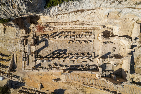 Alahan Monastery is a complex of fifth century buildings located in the mountains of Isauria in southern Asia Minor.Mut district of Mersin province,Turkey.の写真素材