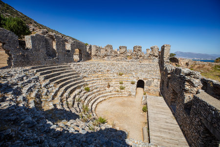 Ruins of Anamurium Ancient City in Anamur Town, Turkey