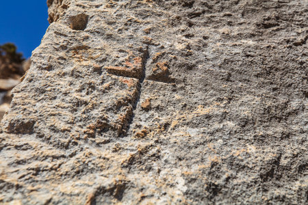 Alahan Monastery is a complex of fifth century buildings located in the mountains of Isauria in southern Asia Minor.Mut district of Mersin province,Turkey.の写真素材