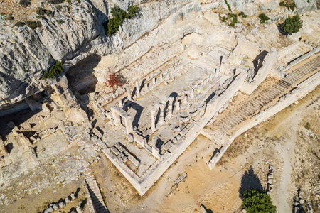 Alahan Monastery is a complex of fifth century buildings located in the mountains of Isauria in southern Asia Minor.Mut district of Mersin province,Turkey.の写真素材